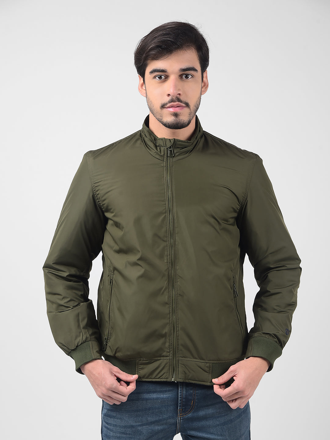 Green Cracked Marble Men's Bomber Jacket main image 0