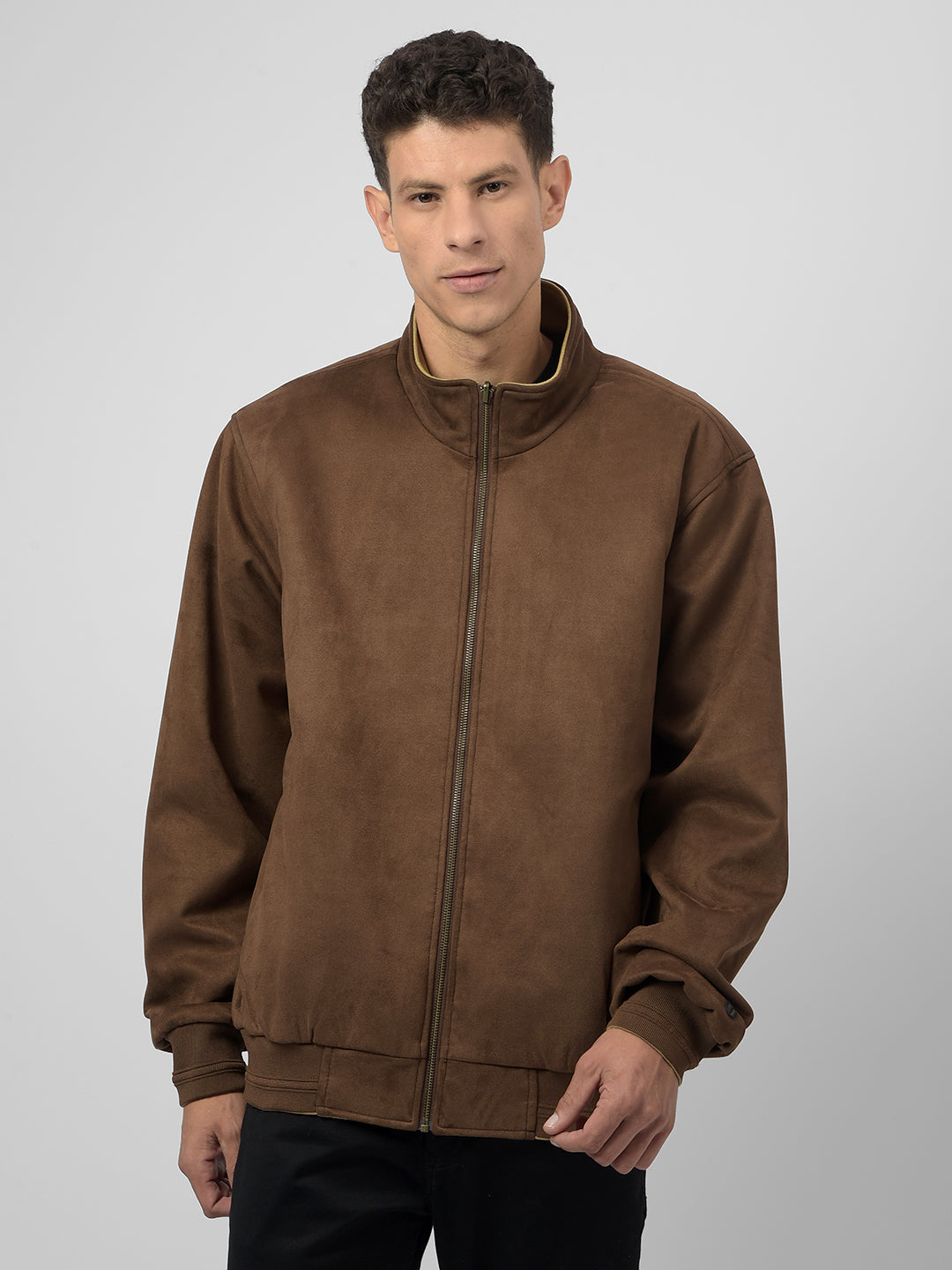 Buy Men's Brown Regular Fit Reversible Non-Quilted Jacket Online