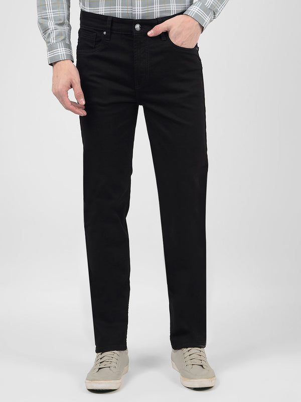 Men's Black Mid Rise Slim Fit Sustainable Jeans