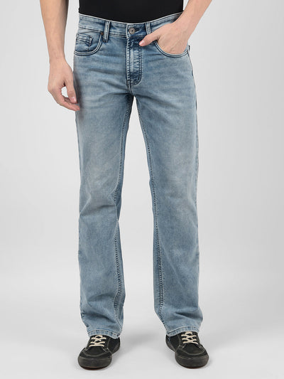 Men's Blue Mid Rise Regular Fit Sustainable Jeans