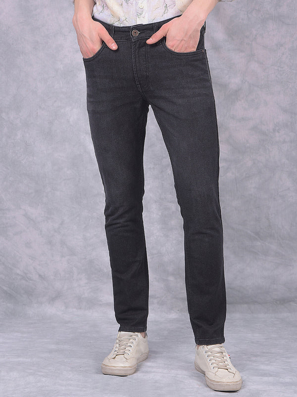 Men's Skinny Fit Low Rise Sustainable Jeans Washed Black
