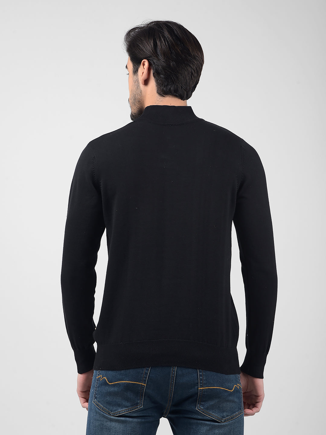 Buy Men's Black Turtle Neck Sweater Online | Numero Uno