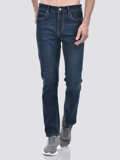 Men's Sustainable Slim Fit Dark Blue Mild Wash Jeans