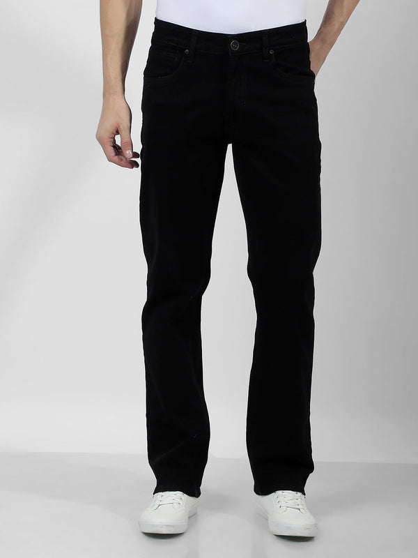 Men's Black Mid Rise Regular Fit Sustainable Jeans