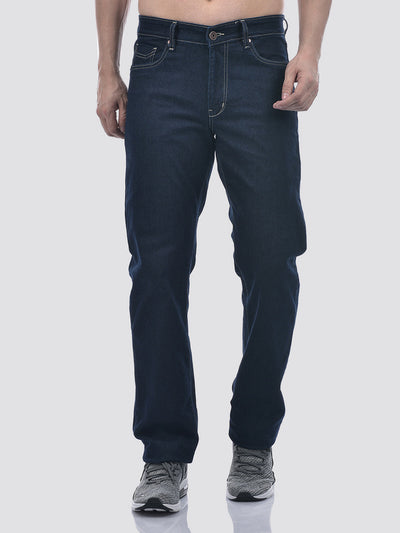 MMen's Blue Mid Rise Regular Fit Sustainable Jeans