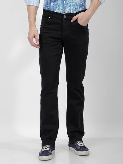 Men's Black Mid Rise Regular Fit Sustainable Jeans
