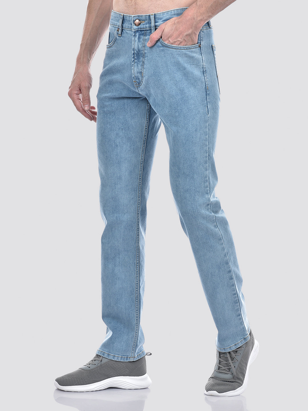 Buy Men's Sustainable Straight Fit Light Blue Jeans Online