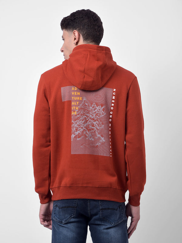 Men's Rust Graphic Hoodie Sweatshirt