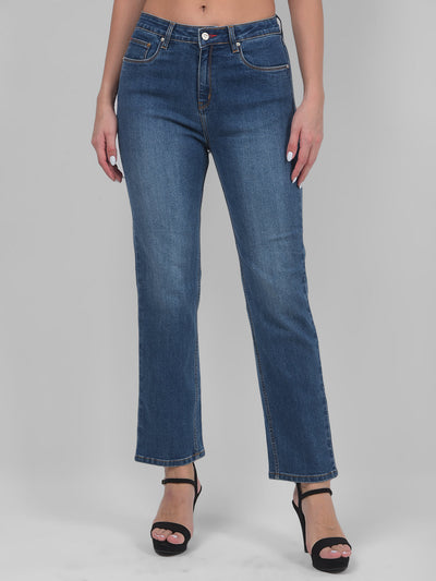 Women’s Blue High Rise Mom Fit Sustainable Jeans