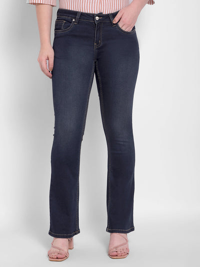 Women's Blue Bootcut Fit Sustainable Jeans