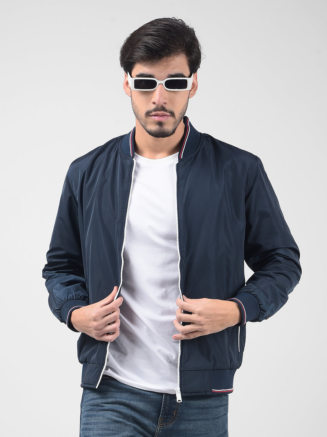 Men's Mauve Solid Bomber Jacket