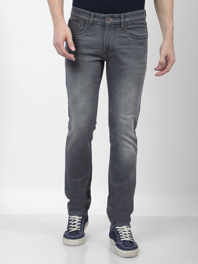 Men's Grey Low Rise Skinny Fit Sustainable Jeans