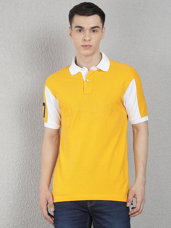 Men's Polo Neck Cotton Regular Fit T-Shirt