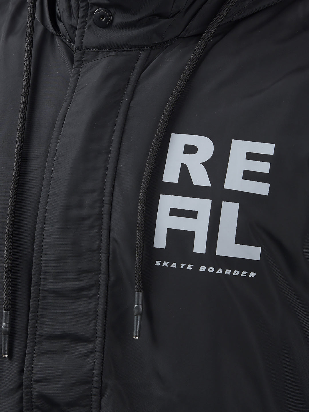 Buy Men's Solid Black Hooded Regular Fit Jacket Online | Numero Uno