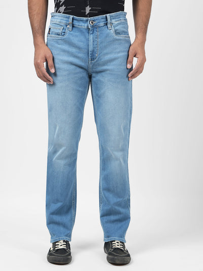 Men's Blue Mid Rise Slim Fit Sustainable Jeans