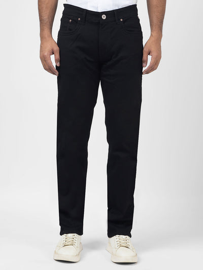 Men's Black Mid Rise Regular Fit Sustainable Jeans