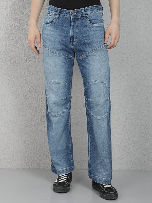 Men's High Rise Loose Fit Sustainable Jeans - Light Blue