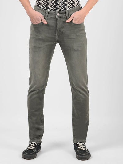Men's Grey Low Rise Skinny Fit Sustainable Jeans