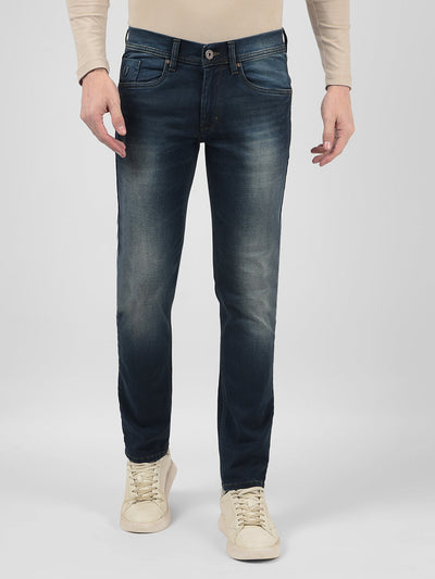 Men's Blue Low Rise Skinny Fit Sustainable Jeans