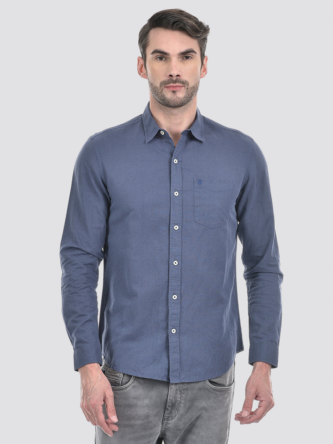 Closed Men's Cotton Shirt Blue