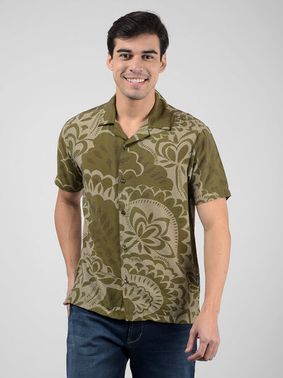Ethnic Floral Print Shirt