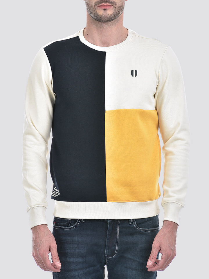 CREAM/DEEP NAVY/MUSTARD