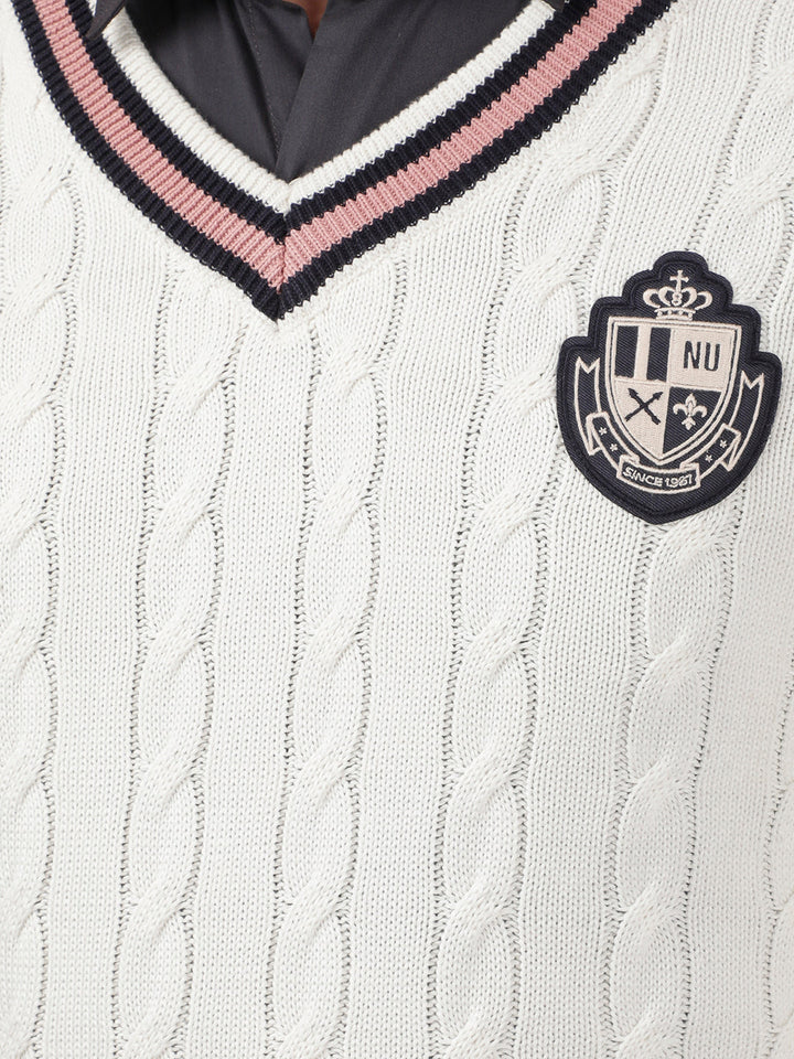 OFF WHITE/NAVY/PINK