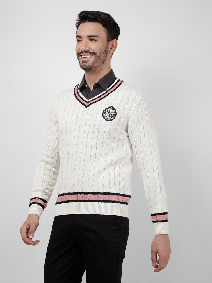 OFF WHITE/NAVY/PINK