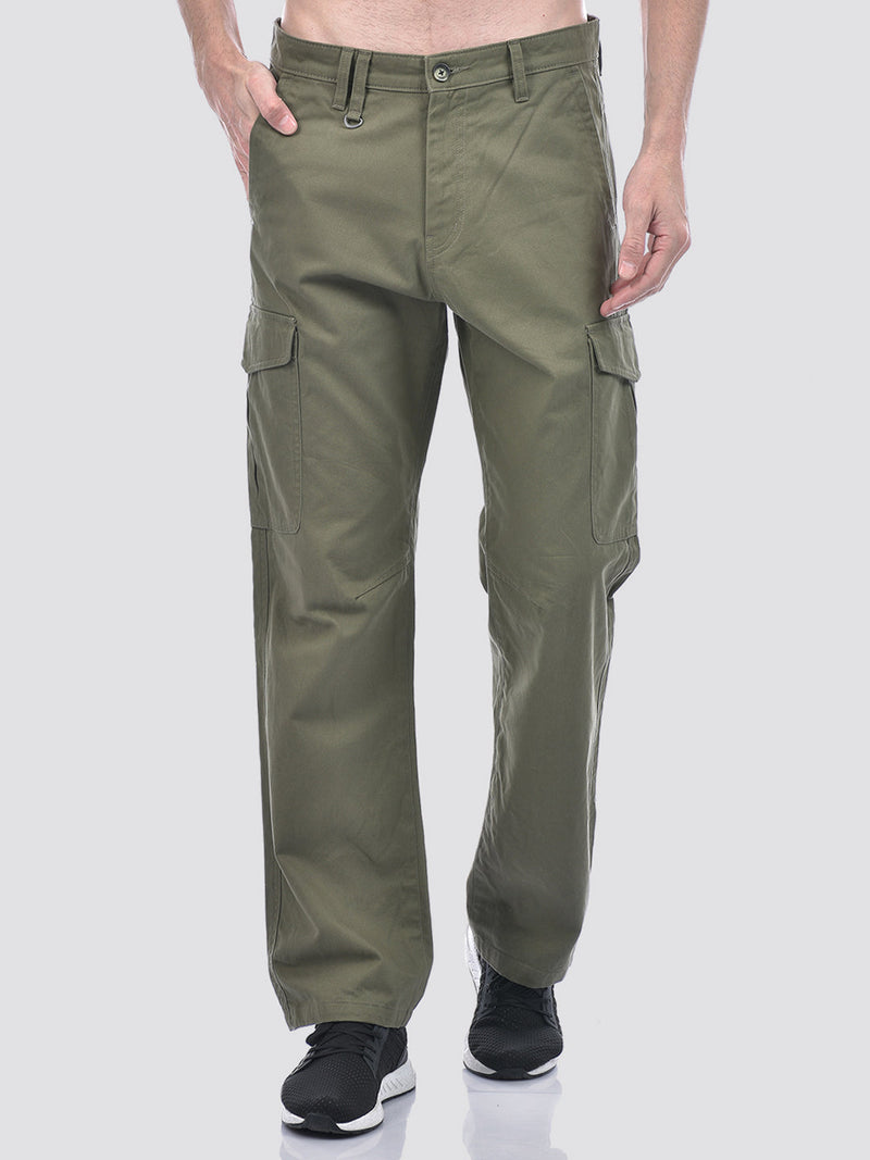 Men's Green Regular Fit Cargo